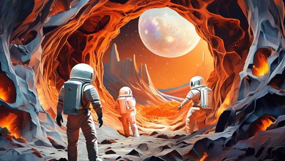 Astronauts could live inside caves on the moon left behind by lava, thanks to Stainless SteelAstronauts could live inside caves on the moon left behind by lava, thanks to Stainless Steel